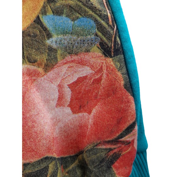 Vintage I-Conic Women's Blue Mixed Print Coca Cola Logo Crewneck Sweatshirt S - Picture 5 of 14